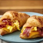 Bacon, Egg and Cheese Breakfast Sandwiches Freshly Made