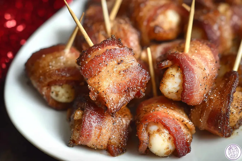 Delicious Bacon Wrapped Chicken Bites Ready to Serve