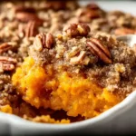 Best Sweet Potato Casserole on a Festive Table