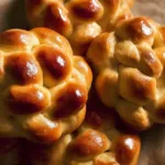 Homemade Braided Challah Buns Fresh from the Oven