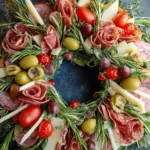 Beautifully Arranged Charcuterie Wreath