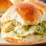 Cheesy Garlic Pesto Chicken Sliders