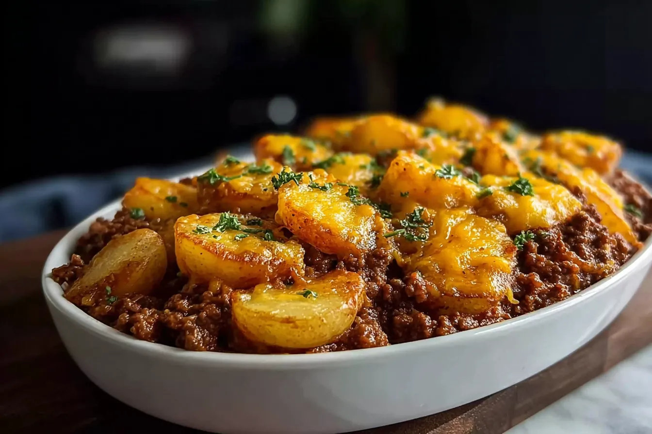 Cheesy Ground Beef and Potatoes: A Comfort Food Delight 4 Cheesy Ground Beef and Potatoes
