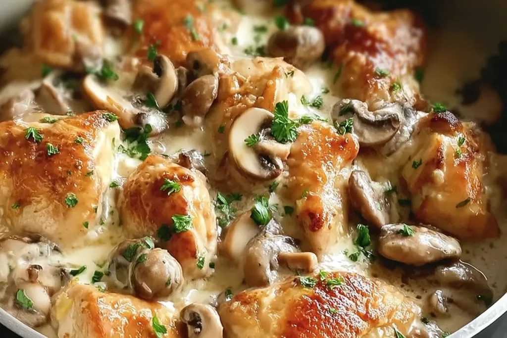 Delicious Chicken Marsala Casserole Freshly Baked