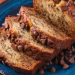 Delicious Chocolate Chip Banana Bread Slice