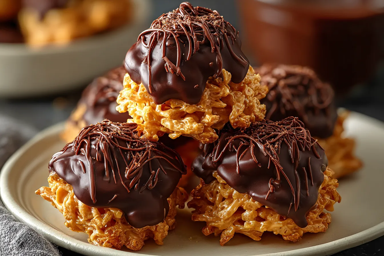 Chocolate Peanut Butter Haystacks 