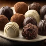Homemade Chocolate Truffles on a Plate