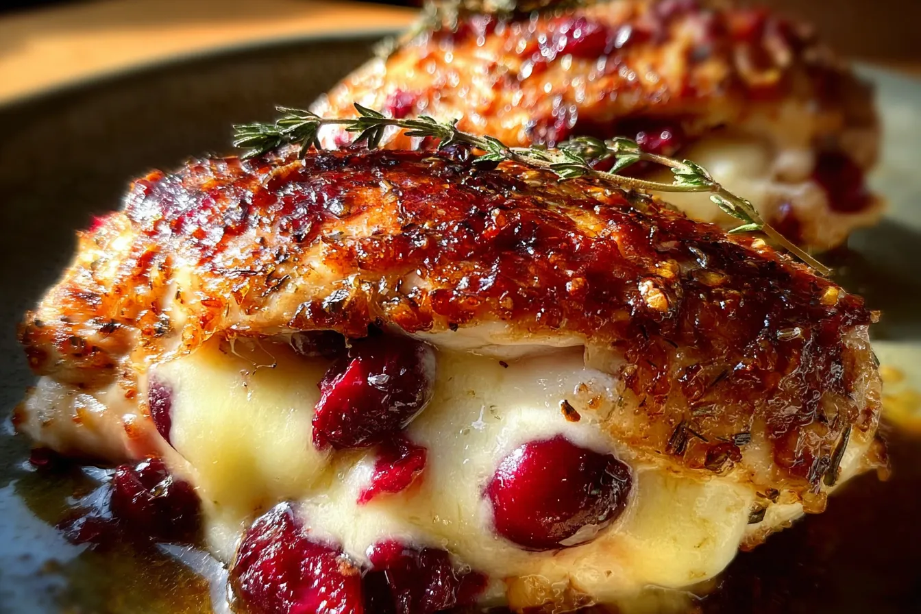 Cranberry Brie Stuffed Chicken