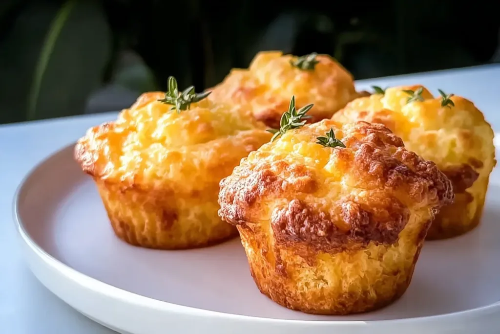 Irresistible Keto Cheddar Cheese Muffins Fresh Out of the Oven