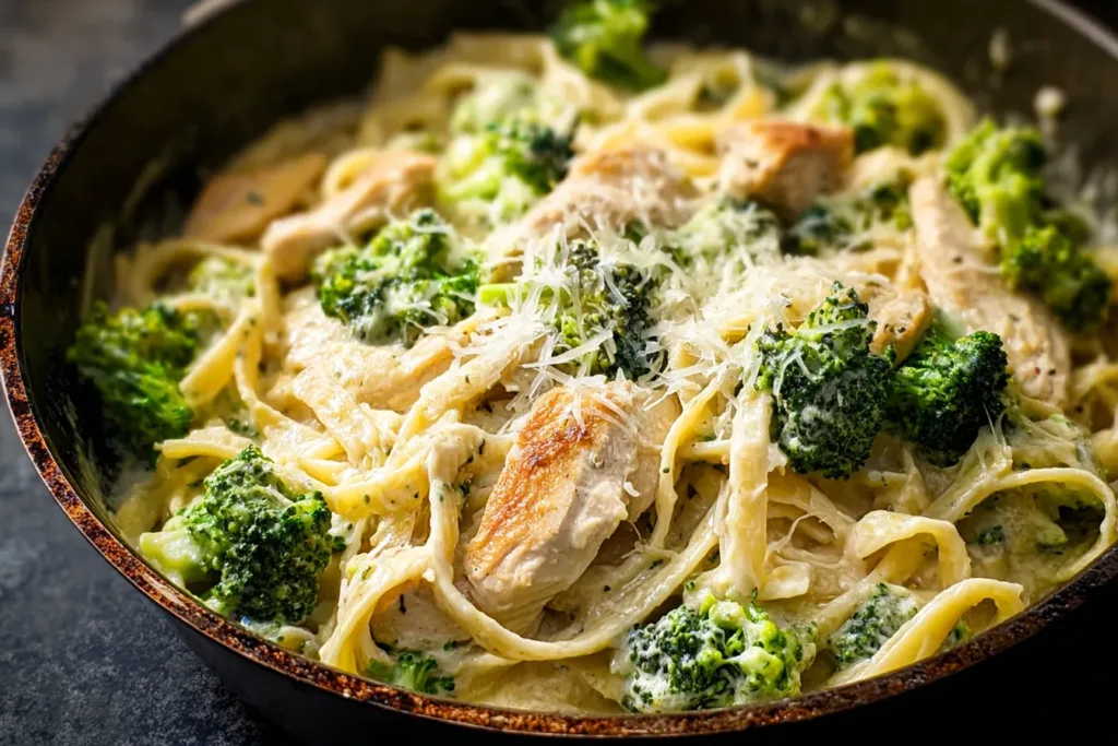 Crock Pot Chicken Alfredo with Broccoli - Creamy Comfort Food