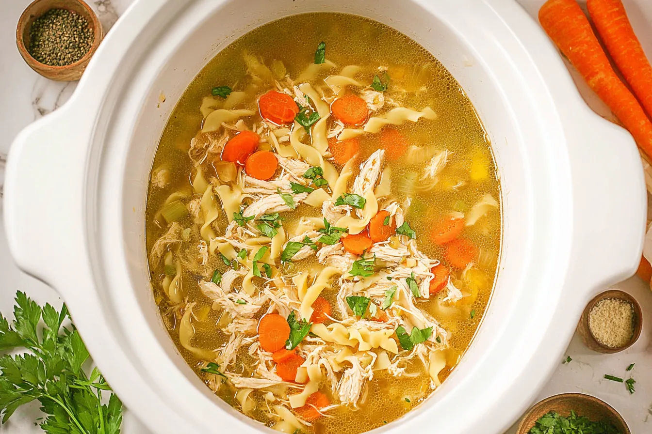 Crockpot Chicken Noodle Soup: Comfort Food You Need 4 Crockpot Chicken Noodle Soup