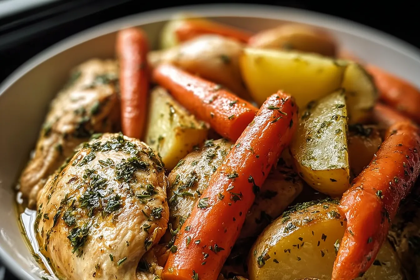 Delicious Slow Cooker Garlic Butter Chicken & Veggies Recipe 4 Delicious Slow Cooker Garlic Butter Chicken & Veggies