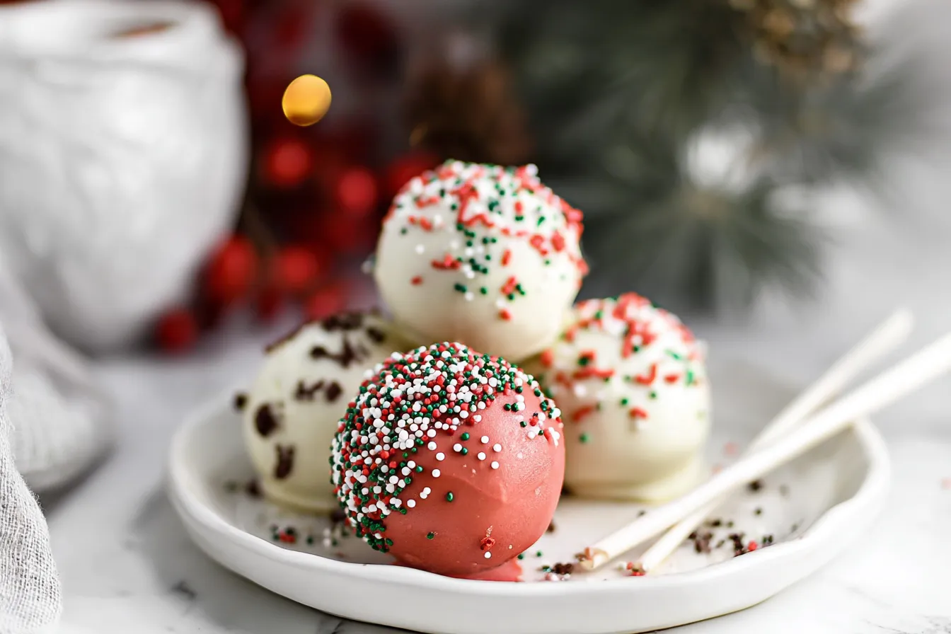 Easy Christmas Cake Pops Recipe