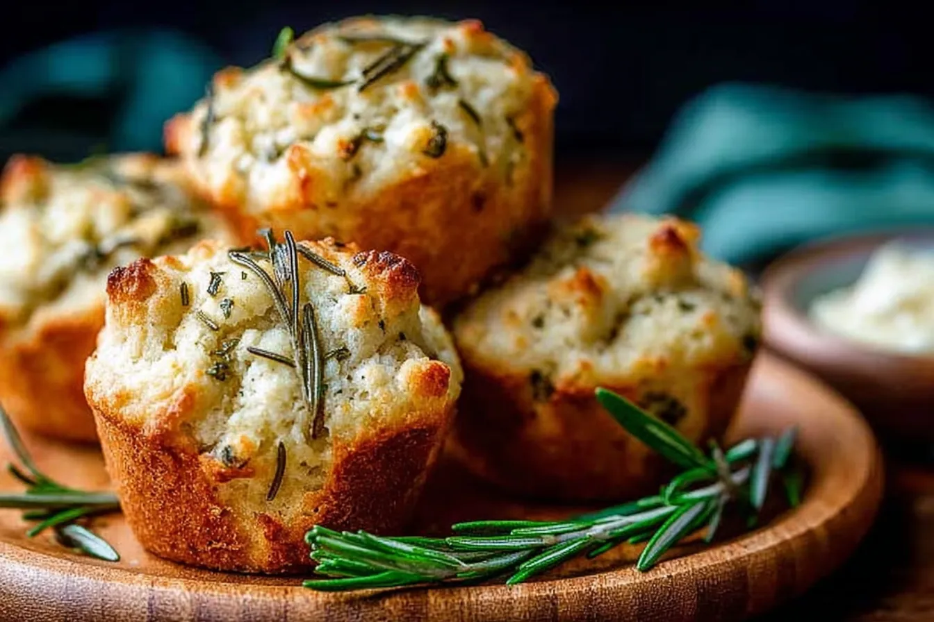 Easy Garlic Rosemary Focaccia Muffins – Simple Italian Bread Recipe