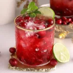 Easy Holiday Mocktail in Festive Glasses