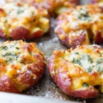 Delicious Easy Roasted Smashed Potatoes with CHEESE