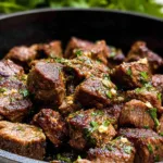 Garlic Butter Steak Bites Ready to Serve