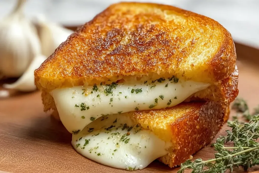 Mouthwatering Garlic Grilled Cheese Sandwich