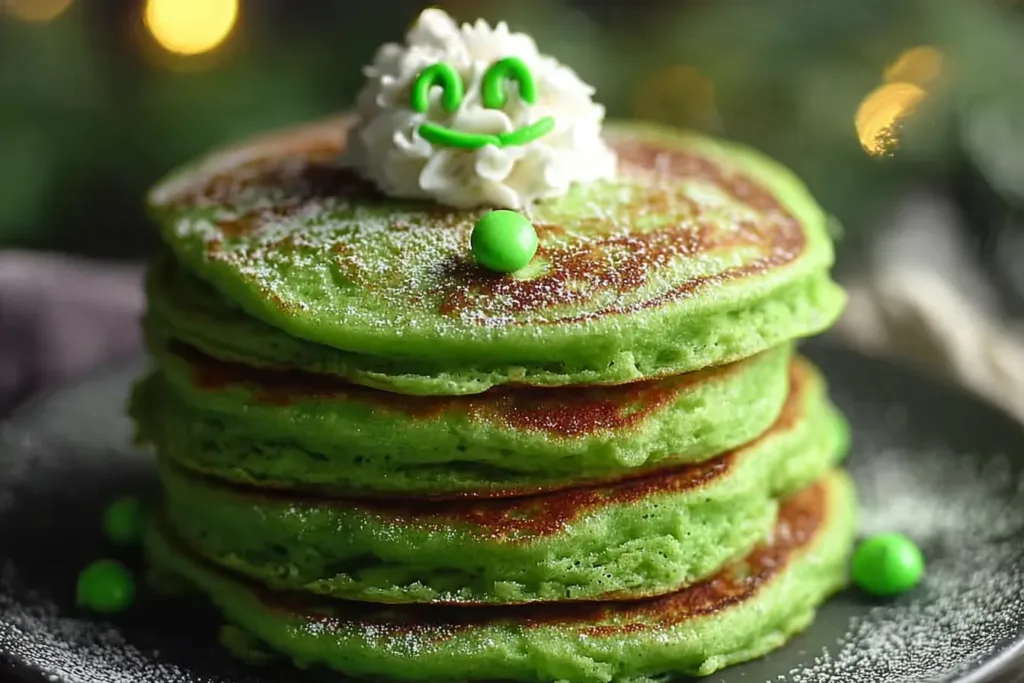 Delicious Grinch Pancakes Green Holiday Delight