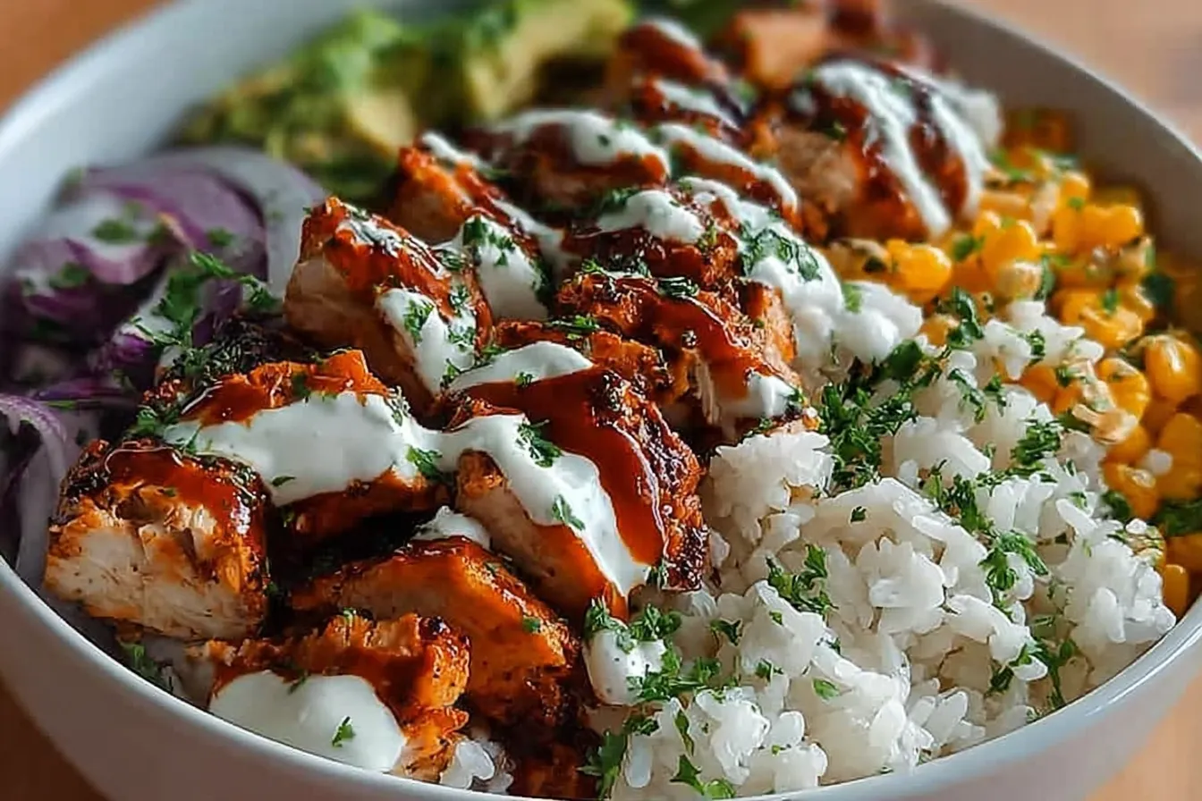 HIGH PROTEIN BBQ RANCH CHICKEN BOWL 