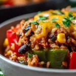 Colorful High Protein Unstuffed Peppers Ready to Serve