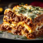 Delicious Holiday Christmas Lasagna Ready to Serve