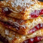 Homemade Cherry Puff Turnovers Fresh Out of the Oven