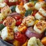 Delicious Sheet Pan Halloumi and Veggies