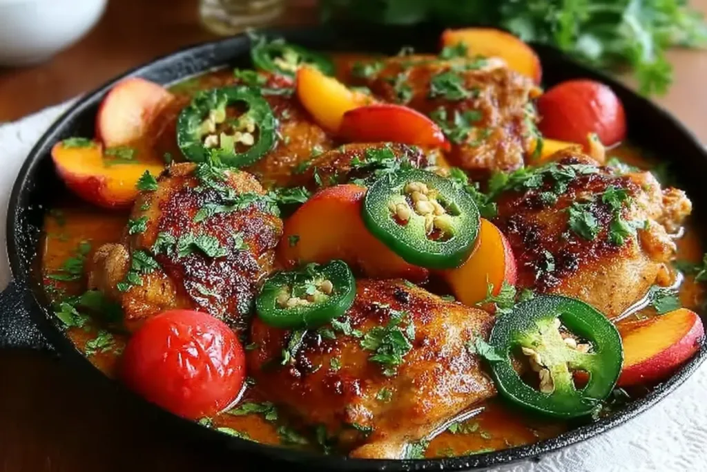 Jalapeno Peach Chicken Plated Delightfully