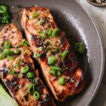 Miso Butter Salmon Plated with Fresh Herbs