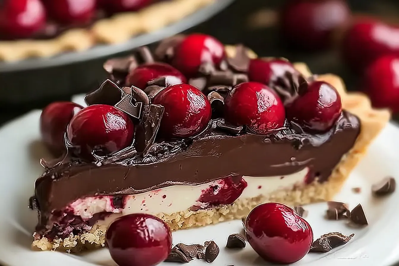 No-Bake Chocolate Cherry Pie – Easy Dessert Recipe