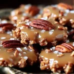No-Bake Coconut Pecan Praline Cookies on a Plate