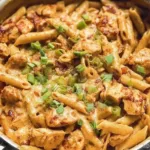 One Pot Creamy Cajun Chicken Pasta Close-Up