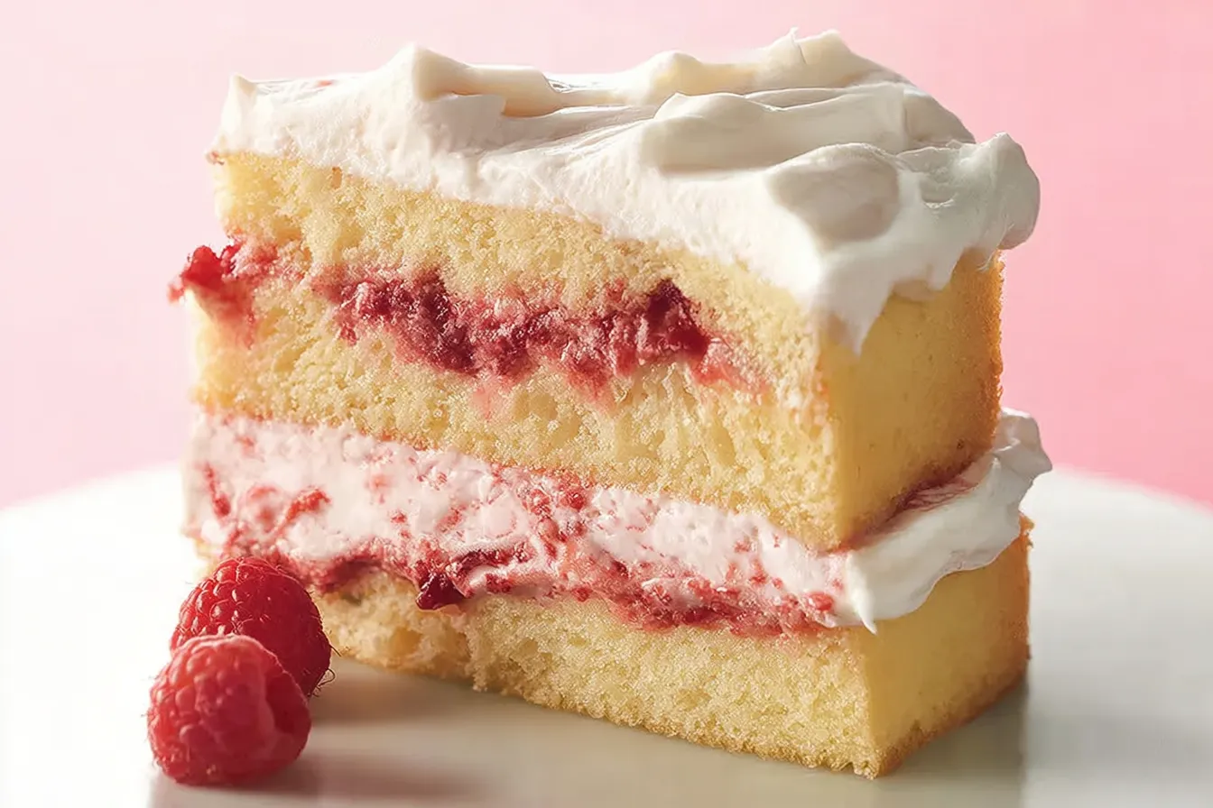 Raspberry-Cream Layer Cake