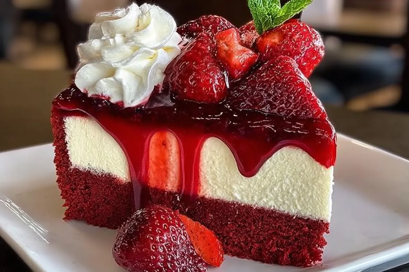 Red Velvet Strawberry Cheesecake – Irresistibly Creamy Dessert 4 Red Velvet Strawberry Cheesecake – Creamy & Stunning Dessert Recipe