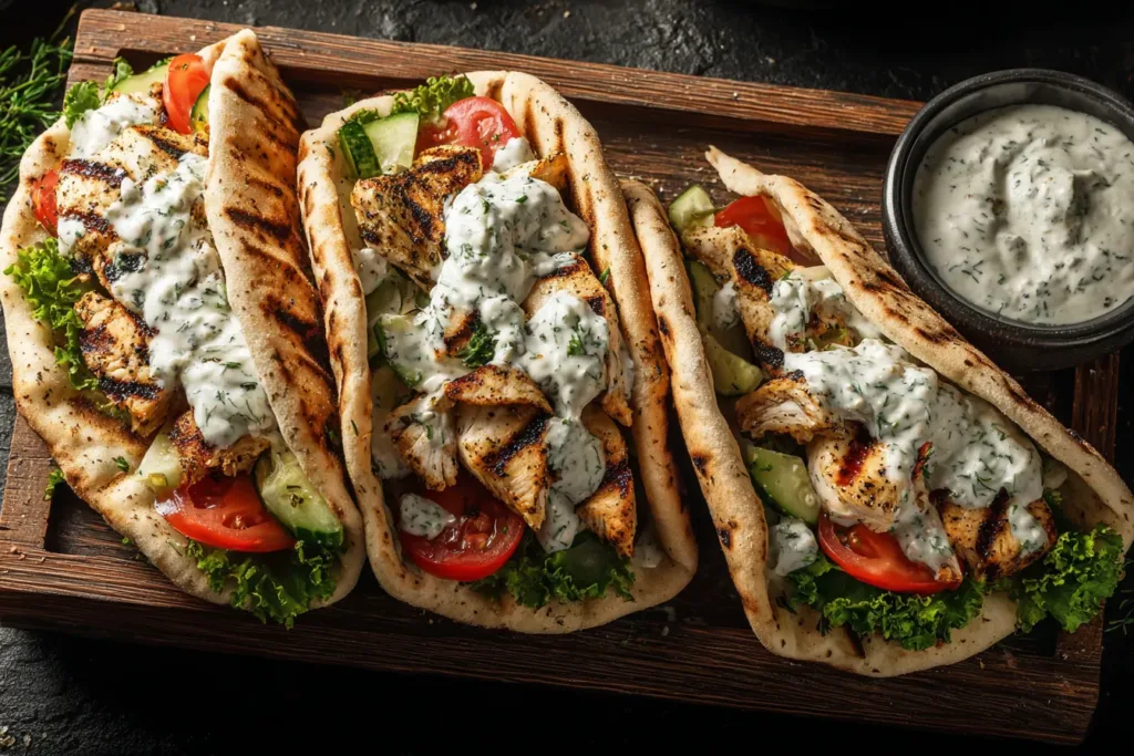 Sheet Pan Chicken Pitas with Herby Ranch Ready to Serve