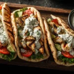 Sheet Pan Chicken Pitas with Herby Ranch Ready to Serve