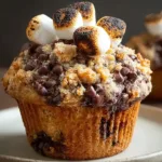 S’mores Chocolate Chip Muffins Freshly Baked