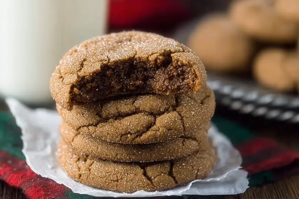 Soft & Chewy Ginger Molasses Cookies Fresh Out of the Oven