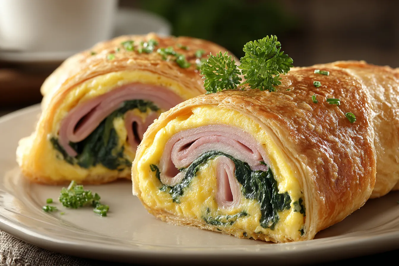 Spinach Ham Breakfast Roll Recipe: A Delicious Morning Treat 4 Spinach Ham Breakfast Roll Recipe