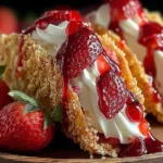 Strawberry Crunch Cheesecake Tacos Ready to Serve