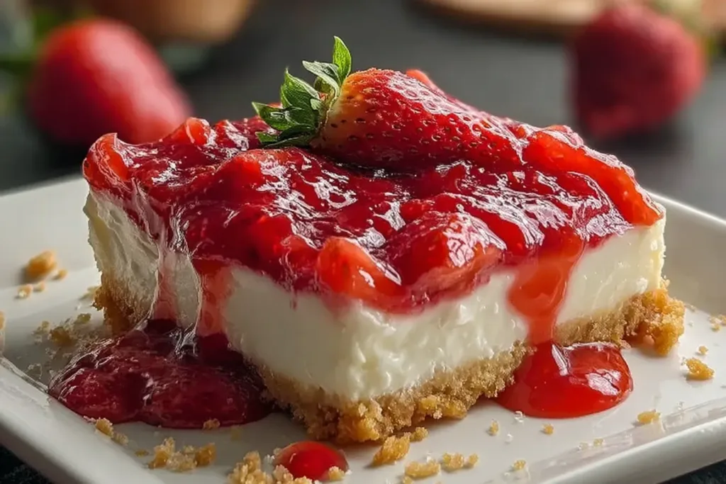 Strawberry Dump Cheesecake Display