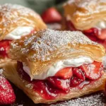 Freshly Baked Strawberry Flaky Puff Pastry