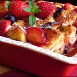 Strawberry French Toast Casserole Freshly Baked