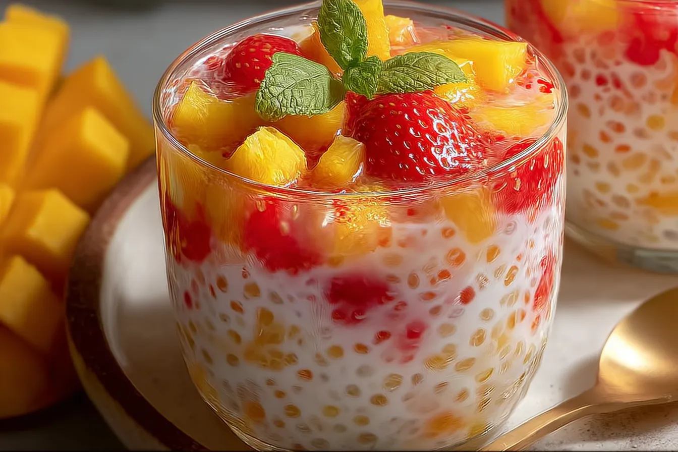 Strawberry Mango Sago – Creamy Tropical Dessert Recipe 