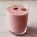 Strawberry Oatmeal Breakfast Smoothie in a Glass