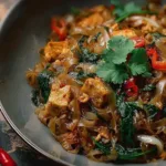 Street Style Thai Drunken Noodles in a Bowl