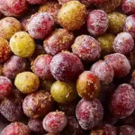 Sweet and Salty Frozen Grapes on a Plate