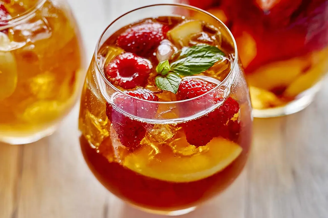 Sweet Tea Sangria with Fresh Fruit