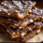 The Best Salted Caramel Pretzel Bark Close-Up